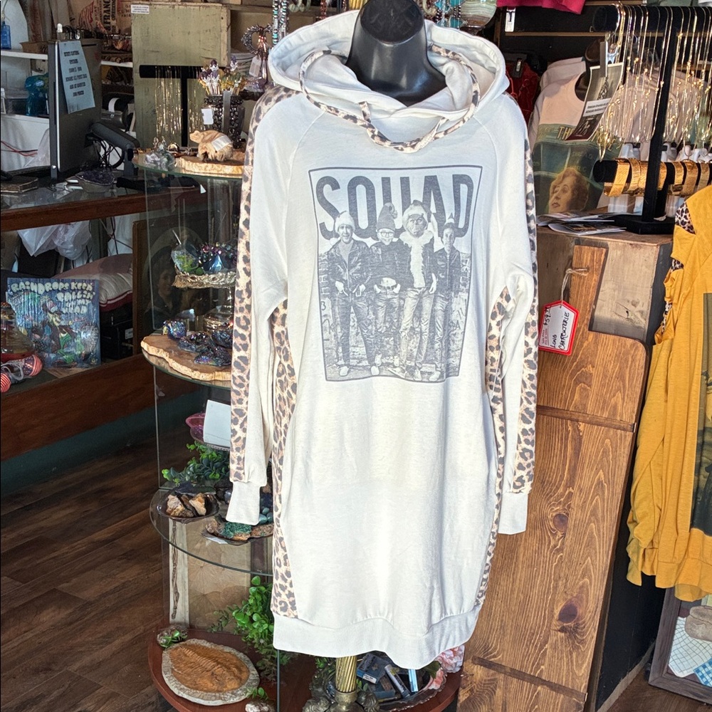 Leopard Print Squad Graphic Hoodie - Picture 2 of 3